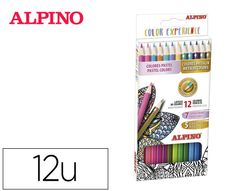 Lapices de colores alpino experience acuarelable mina premium 3,3 mm special colors caja metalica de 7 colores