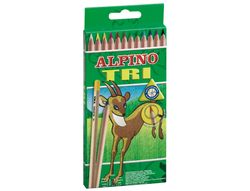 Lapices de Colores Alpino Tri Estuche de 12 Colores Surtidos