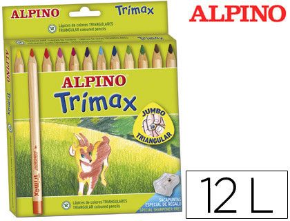 Lápices de colores Alpino Trimax (12 unidades)