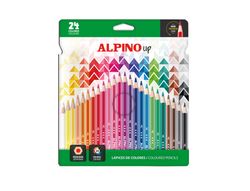 Lapices de colores alpino up mina premium caja de 24 unidades colores surtidos