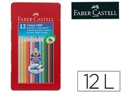 Lapices de Colores Faber Castell Acuarelable Colour Grip Triangular Caja Metalica de 12 Colores Surtidos