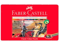 Lapices de Colores Faber Castell Caja Metalica de 36 Colores Surtidos