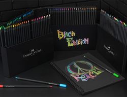 Lapices de colores faber castell edicion black soporte de 100 unidades colores surtidos