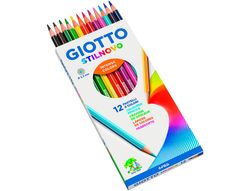 Lapices de colores giotto colors 3.0 mina 3 mm caja de 12 colores surtidos