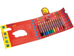 Lapices de Colores Giotto Super Bebe Caja de 12 Lapices Colores Surtidos + Sacapuntas
