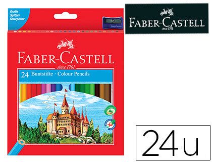 Lápices de colores hexagonales Faber Castell (24 unidades)
