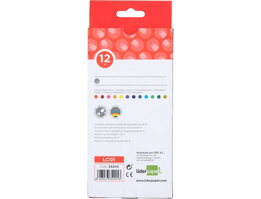 Lapices de Colores Liderpapel C/ de 12 Colores