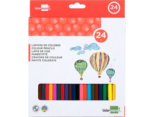 Lapices de Colores Liderpapel Caja de 24 Colores