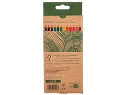 Lapices de colores liderpapel ecouse caja de 12 colores surtidos con certificado fsc