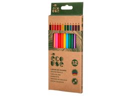 Lapices de colores liderpapel ecouse caja de 12 colores surtidos con certificado fsc
