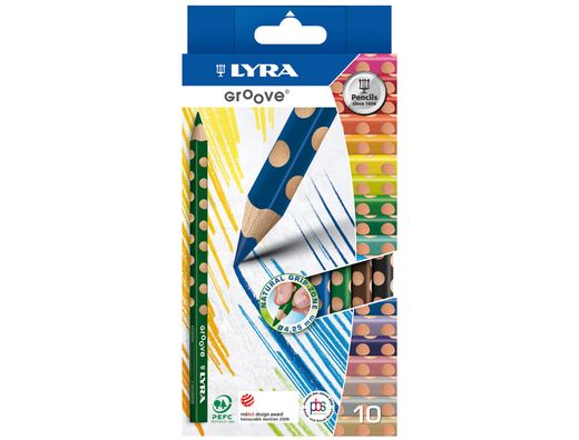 Lapices de Colores Lyra Groove Triangular Minas de 4,25 mm Caja de 5 Colores