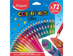 Lapices de colores maped color peps star caja de 72 colores surtidos