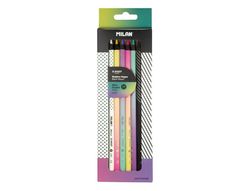 Lapices de colores milan sunset mina gruesa 3,5 mm caja de 6 unidades colores surtidos