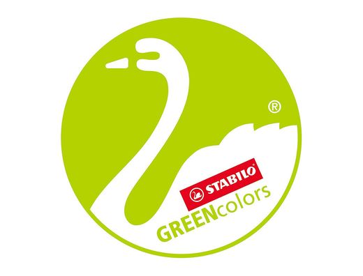 Lapices de colores stabilo green colors con certificado fsc estuche carton de 18 unidades colores surtidos