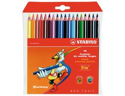 Lapices de Colores Stabilo Trio Caja de 18 Colores