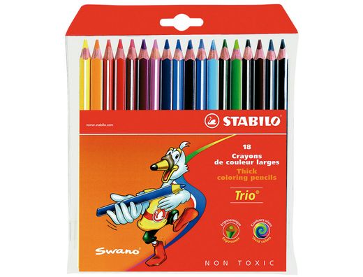 Lapices de Colores Stabilo Trio Caja de 18 Colores