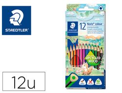 Lapices de colores staedtler noris colour slim triangular caja de 12 colores surtidos
