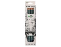 Lapices de dibujo liderpapel caja 6 unidades durezas surtidas certificado fsc