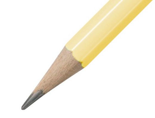 Lapices de grafito con goma stabilo swano mina 2,2 mm dureza hb amarillo pastel