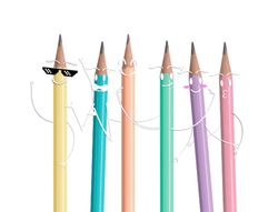 Lapices de grafito con goma stabilo swano mina 2,2 mm dureza hb amarillo pastel