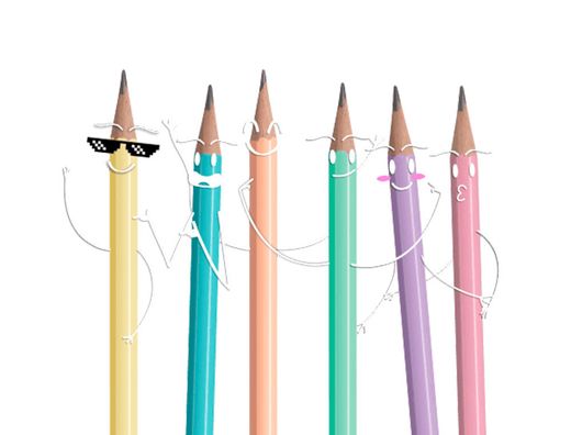 Lapices de grafito con goma stabilo swano mina 2,2 mm dureza hb amarillo pastel