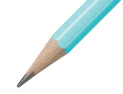 Lapices de grafito con goma stabilo swano mina 2,2 mm dureza hb azul pastel