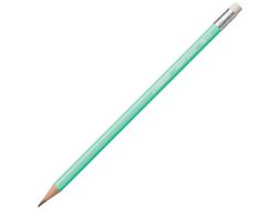 Lapices de grafito con goma stabilo swano mina 2,2 mm dureza hb verde pastel