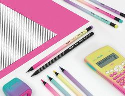 Lapices de grafito milan sunset hb madera negra de tilo con goma de borrar colores surtidos