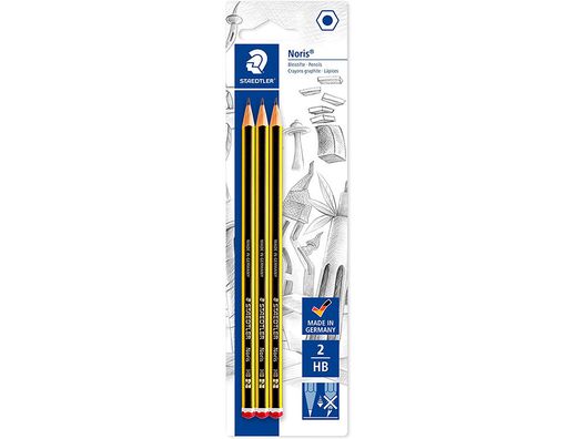 Lapices de grafito staedtler noris n 2 hb blister de 3 unidades