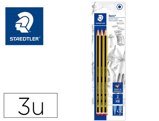 Lapices de grafito staedtler noris n 2 hb blister de 3 unidades