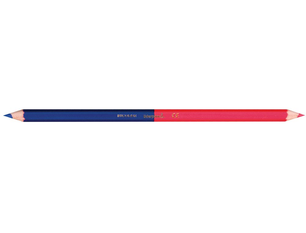 Lapices Bicolor Liderpapel Fino Rojo Azul 54947 , Azul Rojo