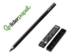 Lapiz de grafito infinito liderpapel aluminio hexagonal negro ultra resistente 1 punta de recambio