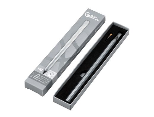 Lapiz de grafito infinito liderpapel aluminio hexagonal plateado ultra resistente 1 punta de recambio