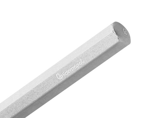 Lapiz de grafito infinito liderpapel aluminio hexagonal plateado ultra resistente 1 punta de recambio