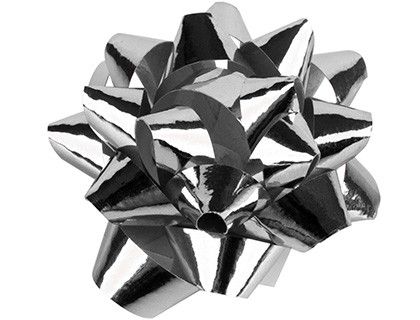 Lazos liderpapel fantasia medianos color plata metalizado