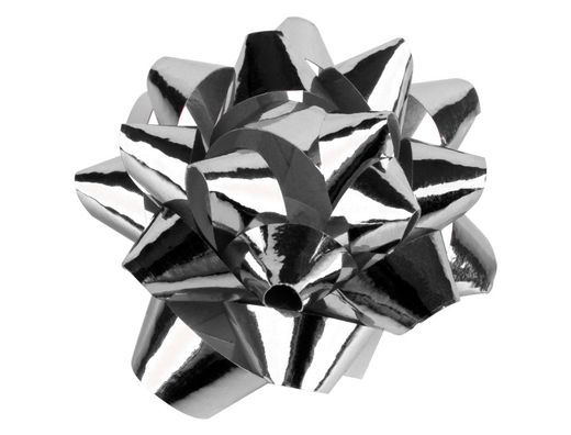 Lazos liderpapel fantasia medianos color plata metalizado