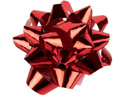 Lazos liderpapel fantasia medianos color rojo metalizado