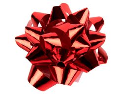 Lazos liderpapel fantasia medianos color rojo metalizado