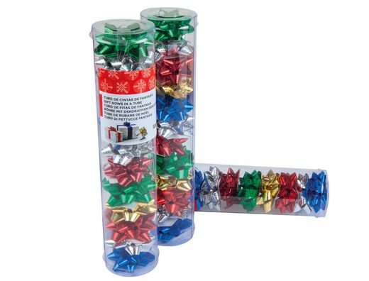 Lazos Liderpapel Fantasia Pequeño Colores Metalizados Surtidos Tubo 12