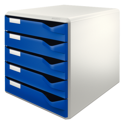 Leitz Post 52800035 - Buc de cajones, A4, 5 cajones, Azul, Plástico