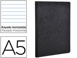 Libreta Age-Bag Tapa Cartulina Lomo Cosido Rayado Horizontal 96 Hojas Color Negro 148X210 Mm