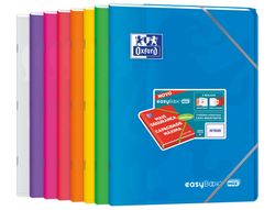 Libreta escolar oxford easybook tapa plastico din a4+ 48 hojas horizontal colores surtidos