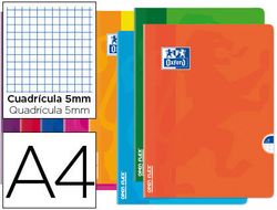Libreta Escolar Oxford Openflex Tapa Flexible Optik Paper 48 Hojas Din A4 Cuadro 5 mm Colores Surtidos