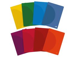 Libreta Liderpapel 360 Tapa de Plastico A4 48 Hojas 90G/M2 Cuadro 4Mm con Margen Colores Surtidos