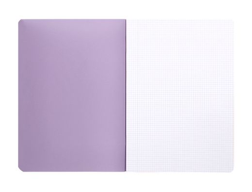 Libreta liderpapel 360 tapa de plastico a5 48 hojas 90g/m2 cuadro 5 mm con doble margen colores pastel