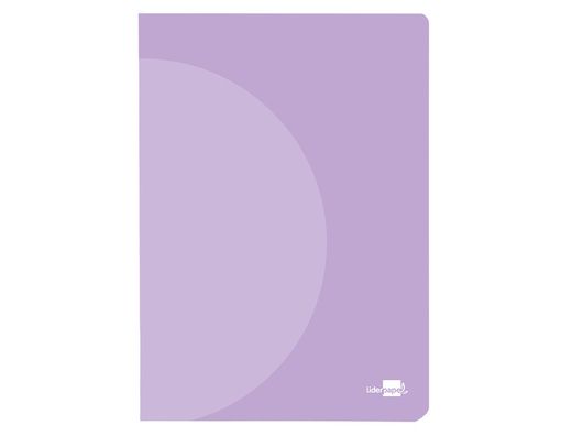 Libreta liderpapel 360 tapa de plastico a5 48 hojas 90g/m2 horizontal con doble margen colores pastel