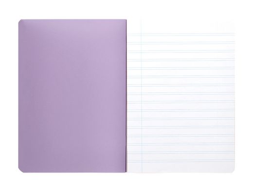 Libreta liderpapel 360 tapa de plastico a5 48 hojas 90g/m2 horizontal con doble margen colores pastel
