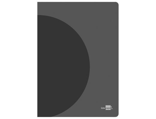 Libreta liderpapel 360 tapa de plastico a5 48 hojas 90g/m2 horizontal con doble margen tapa negra