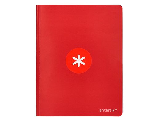 Libreta liderpapel antartik a5+ plus cosida 48 hojas 90g/m2 cuadro 5mm con margen 6 colores surtidos
