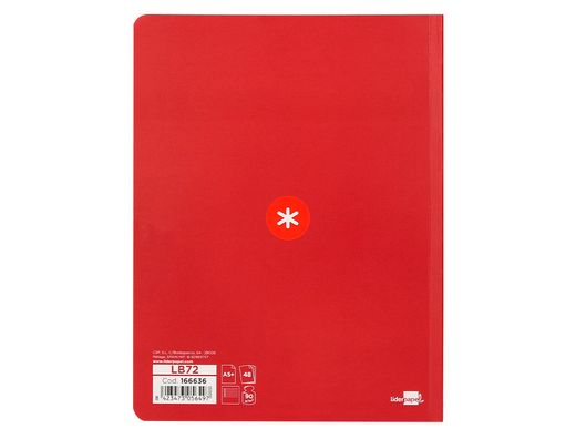 Libreta liderpapel antartik a5+ plus cosida 48 hojas 90g/m2 rayado horizontal con margen 6 colores surtidos